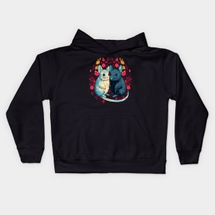 Chinchilla Couple Valentine Kids Hoodie